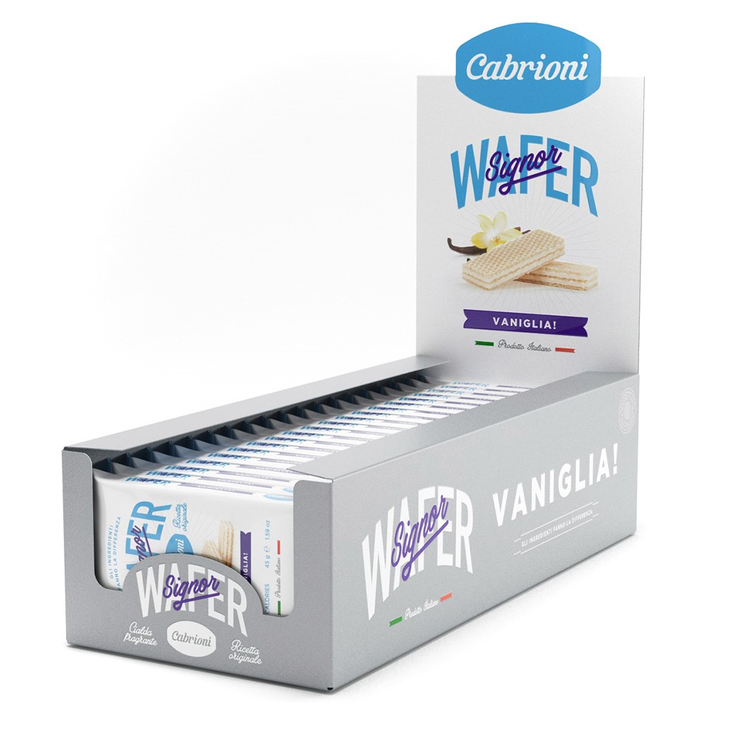 Вафлі Cabrioni Signor Wafer Vaniglia espositore