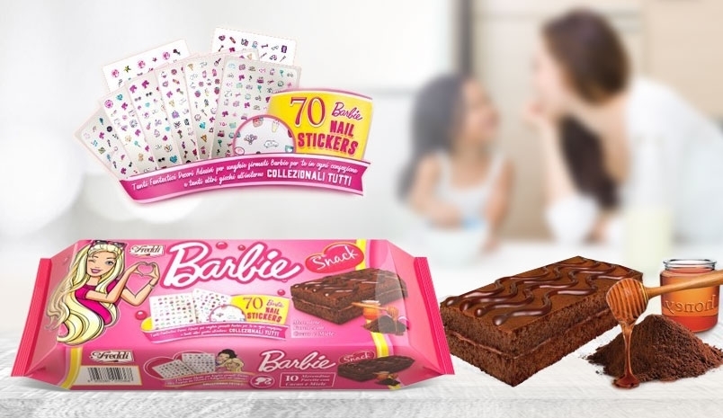 Бісквітні батончики  Barbie Snack Cacao e Miele