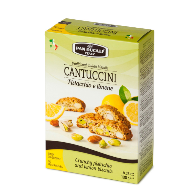 Печиво з фісташками та лимоном Pan  Ducale Cantucci Pistacchio e limone